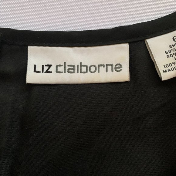 Liz Claiborne Lace Black Overlay Dress 6 - Picture 6 of 9